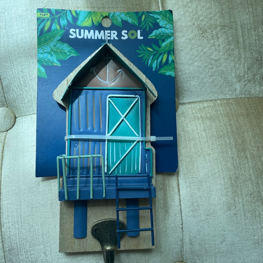 NW SUMMER SOL BLUE TIKI WALL HOOK